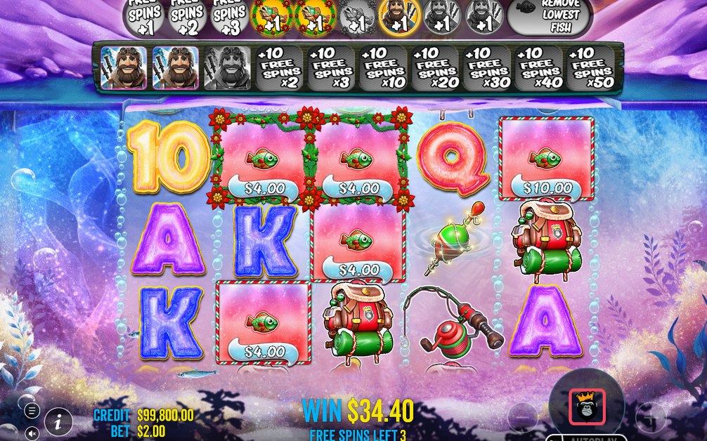 Free Spins med Fisherman Wild och insamlade MONEY-värden